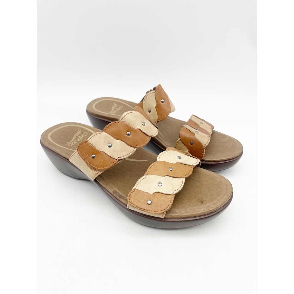 Dansko Braided tan Leather Sandals Size 36